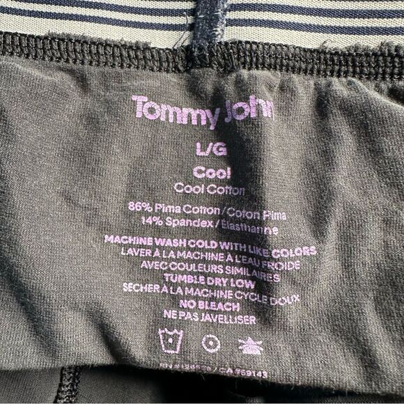 Tommy John Cool Cotton Men's Black Boxer Briefs in Size Large - Picture 3 of 4